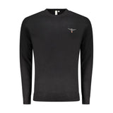 Accademia Militare Men's Black Cotton Blend Crew Neck Sweater