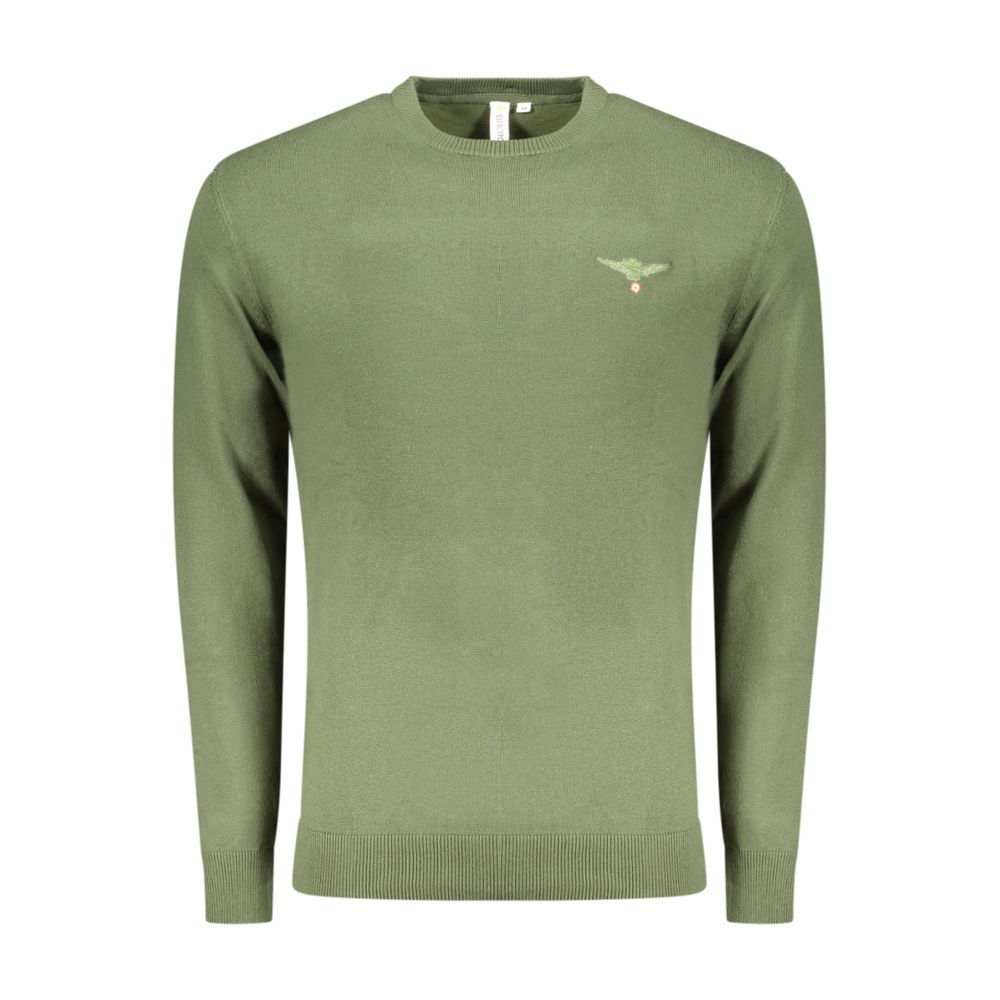 Accademia Militare Verde Sweater en Coton pour Hommes - Élégance et Confort