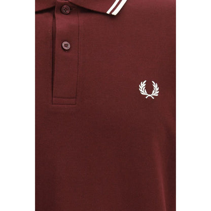 Polo Fred Perry en coton bordeaux