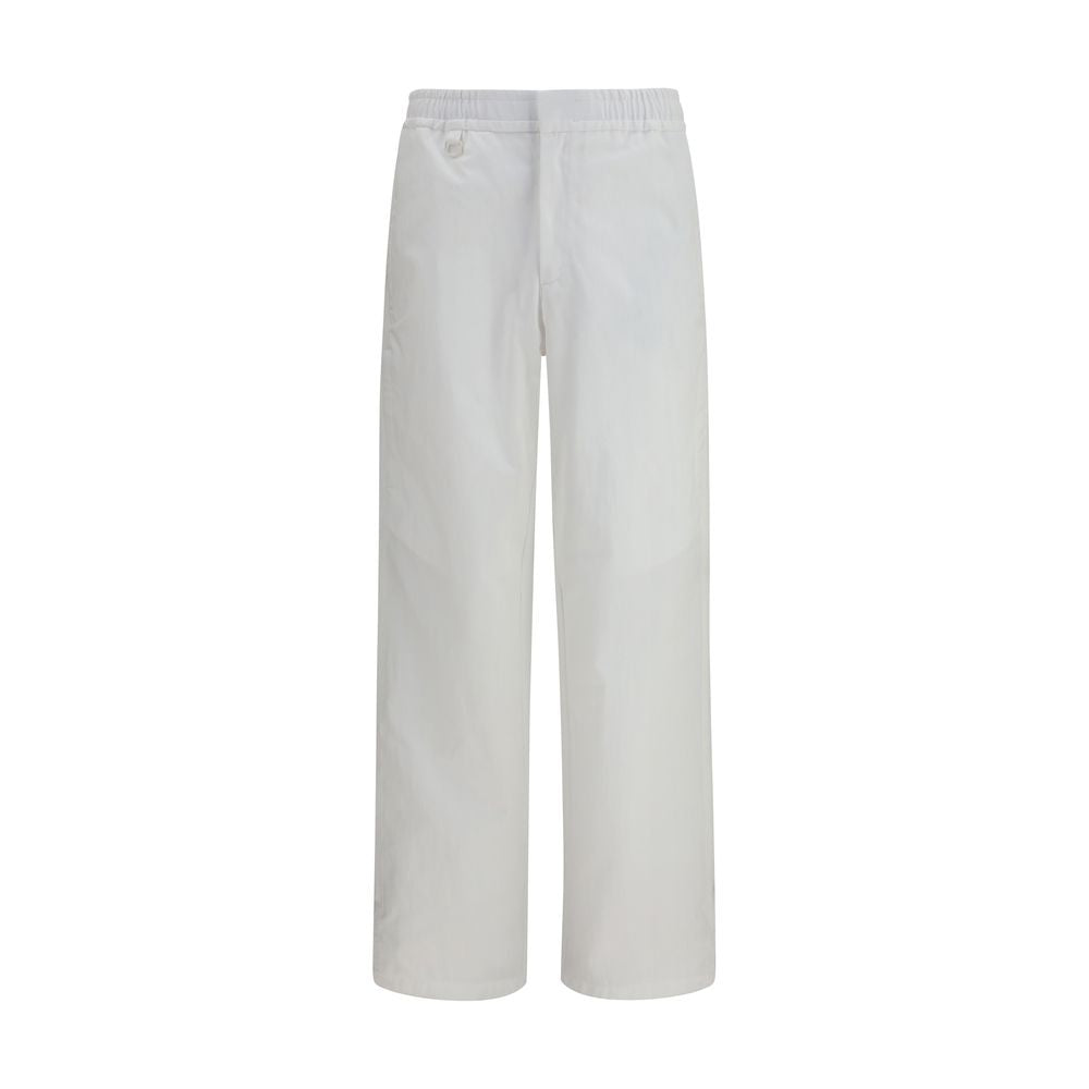 LAMINAR White Cotton Casual Pants for Men
