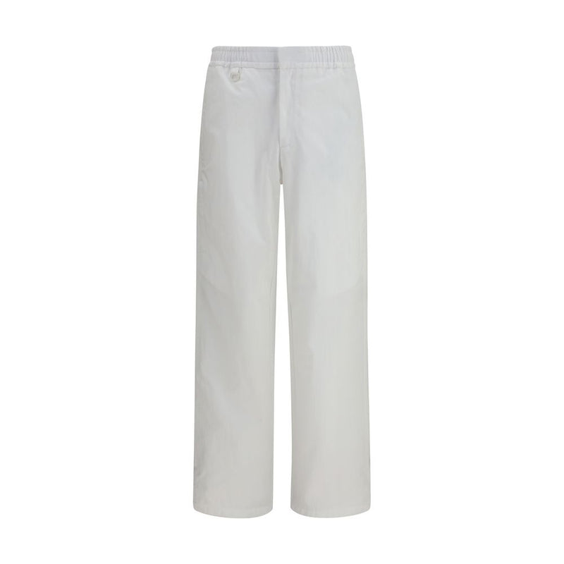 LAMINAR White Cotton Casual Pants for Men