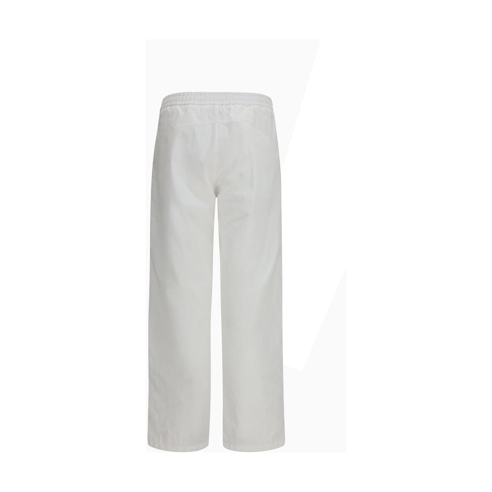 LAMINAR White Cotton Casual Pants for Men