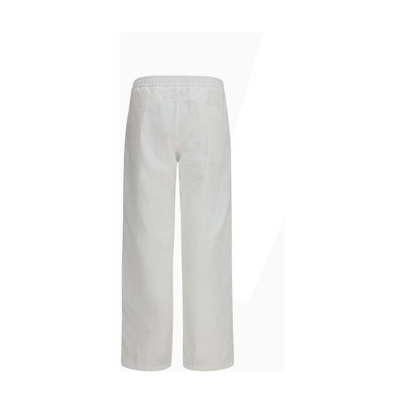 LAMINAR White Cotton Casual Pants for Men