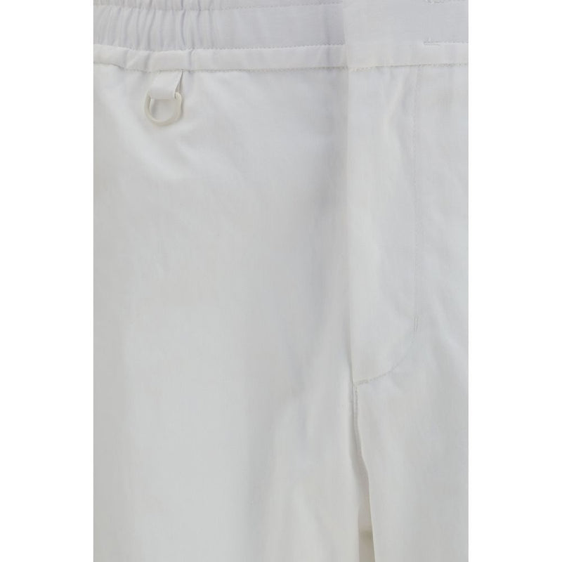 LAMINAR White Cotton Casual Pants for Men