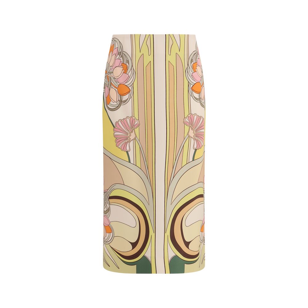 La Double J Multicolor Viscose Long Skirt - TULIP PLACÉE