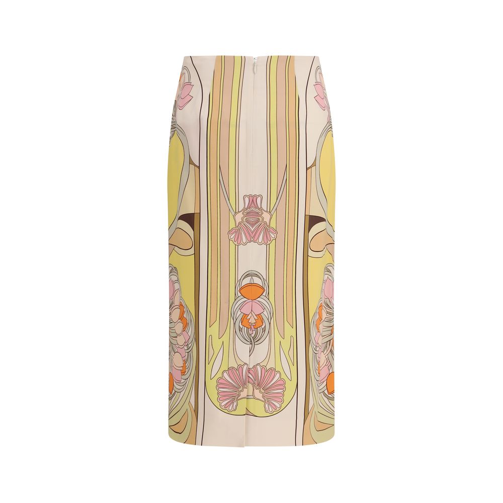 La Double J Multicolor Viscose Long Skirt - TULIP PLACÉE