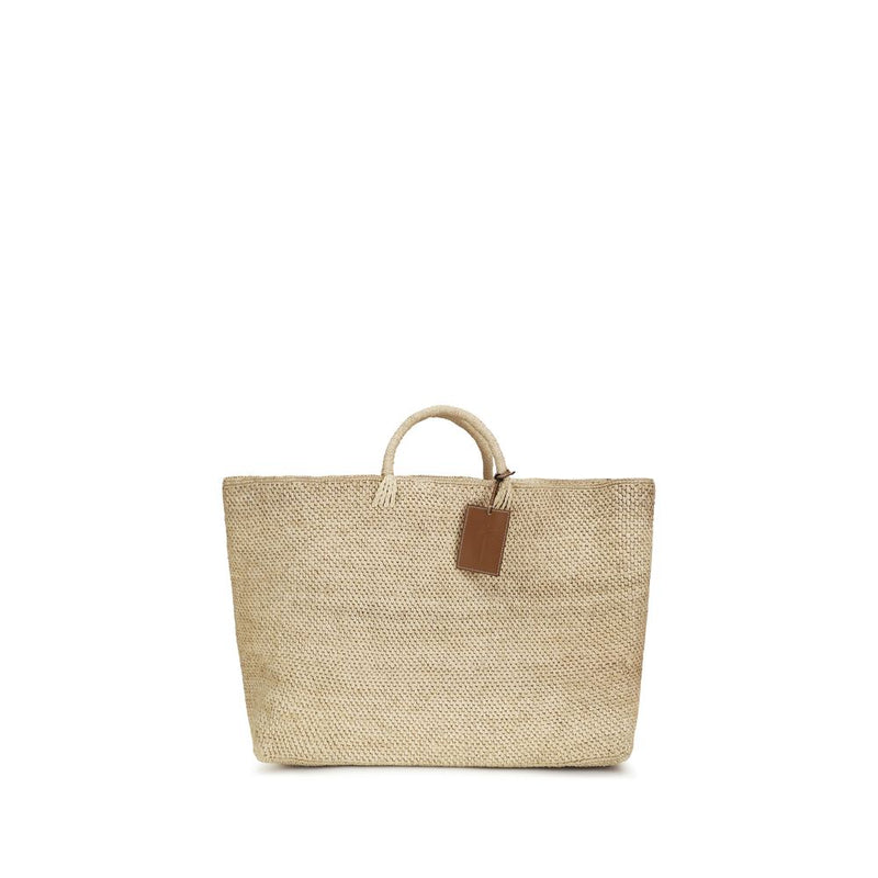 Manebi Saona Beige Raffia Handbag - Stylish & Versatile Tote