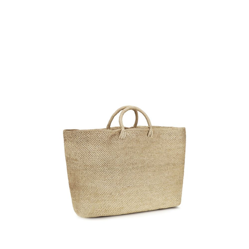 Manebi Saona Beige Raffia Handbag - Stylish & Versatile Tote