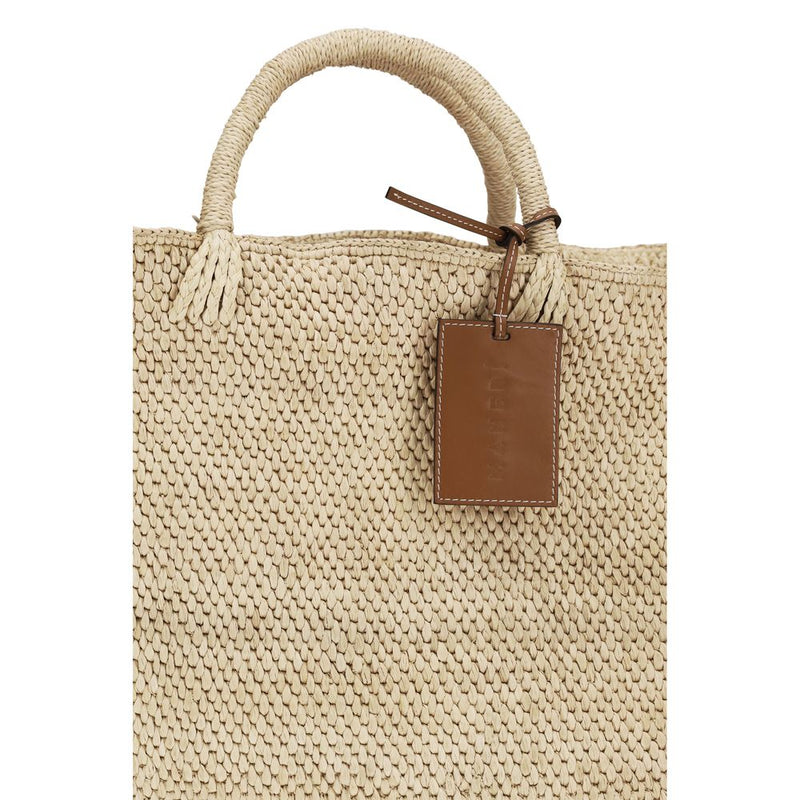 Manebi Saona Beige Raffia Handbag - Stylish & Versatile Tote