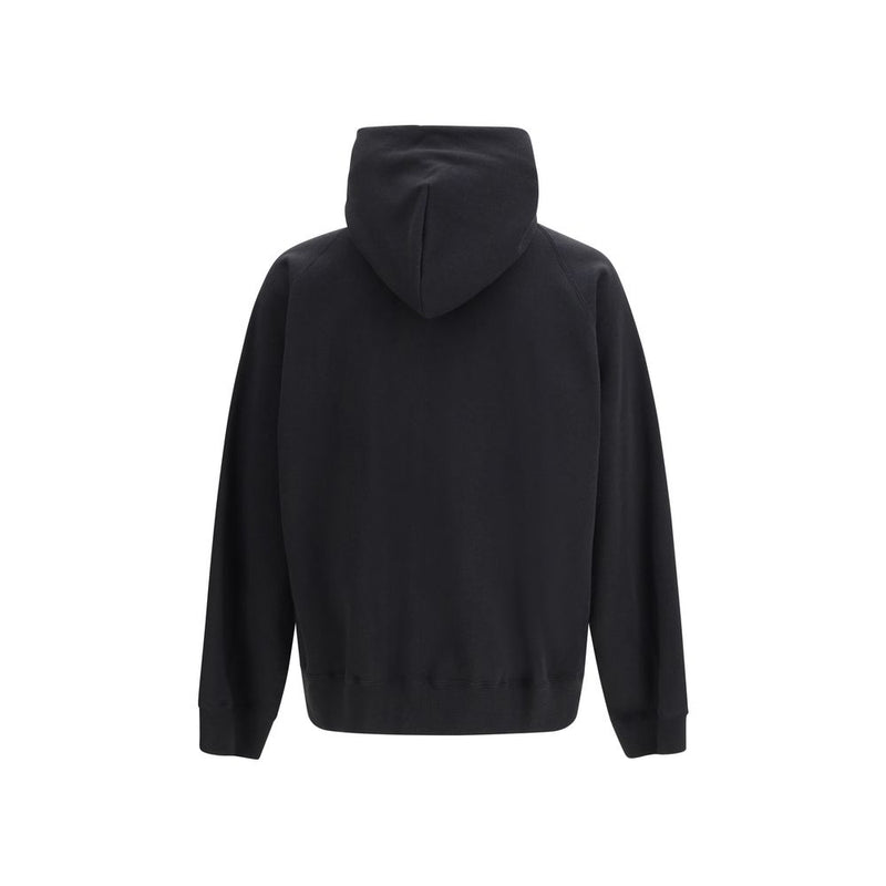 Sacai Black Cotton Hybrid Hoodie Sweatshirt