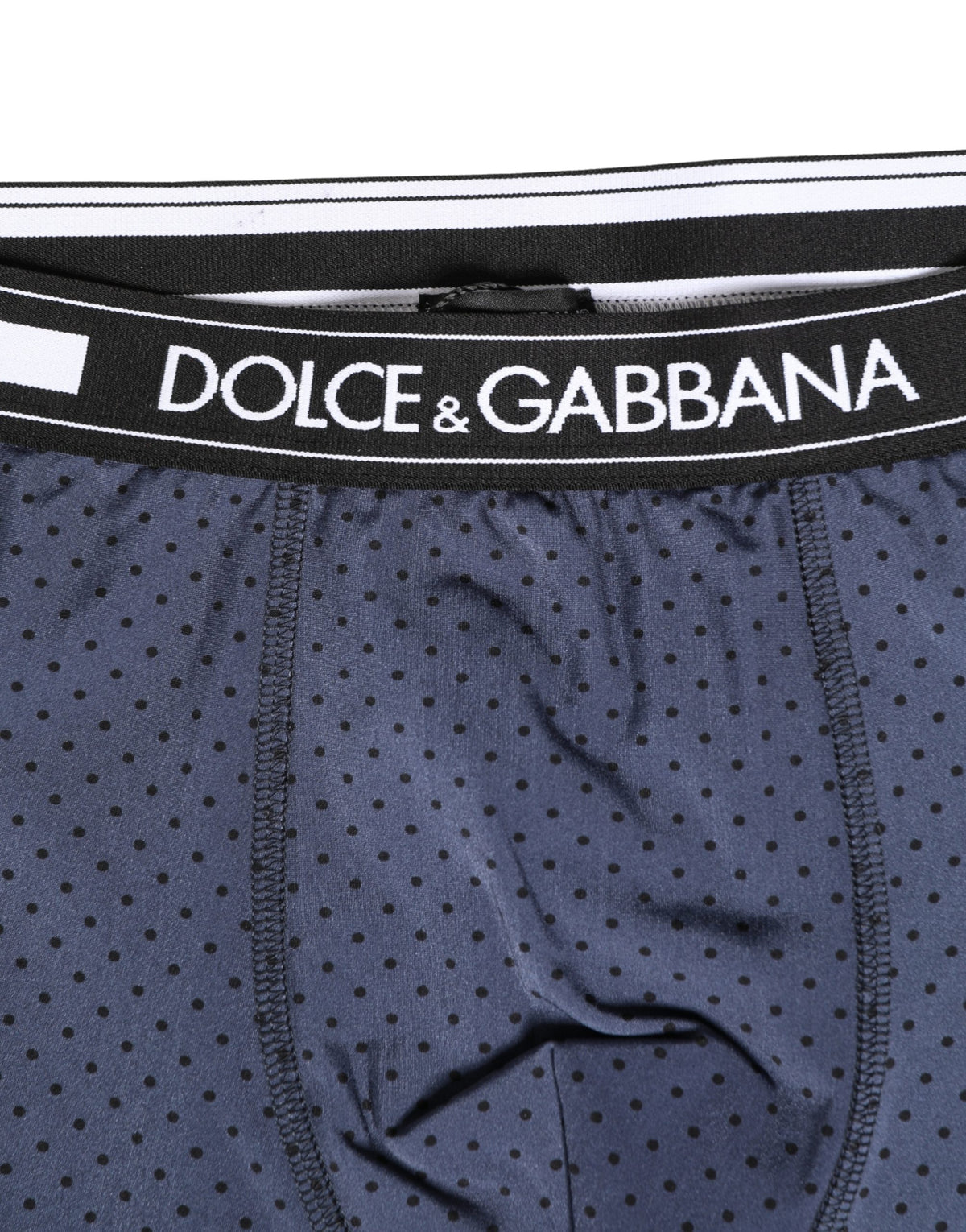 Caleçon de cycliste Dolce & Gabbana à pois bleu foncé pour homme