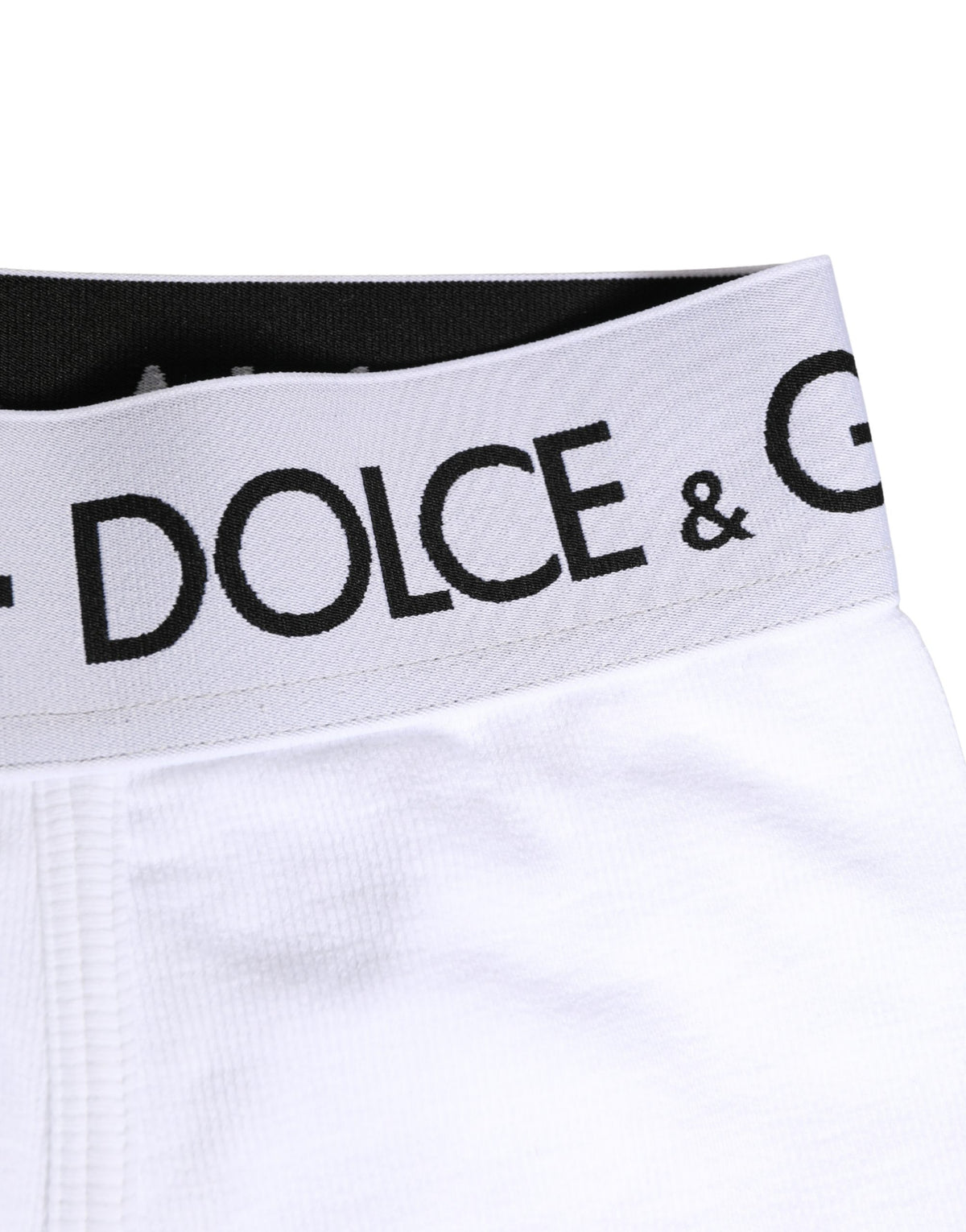 Dolce & Gabbana White Logo Waistband Regular Boxer Underwear