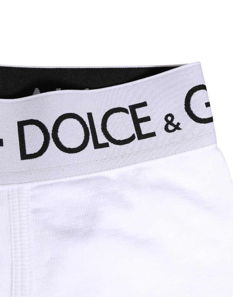 Dolce & Gabbana White Logo Waistband Regular Boxer Underwear