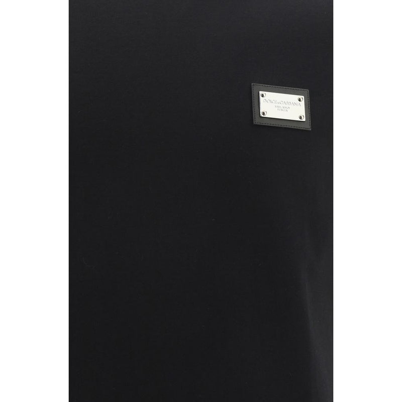 T-shirt en coton noir Dolce &amp; Gabbana