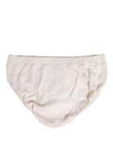 Dolce & Gabbana Off White Logo Silk Briefs for Men