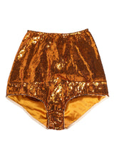 Dolce & Gabbana Orange Sequin High Waist Girdle Underwear