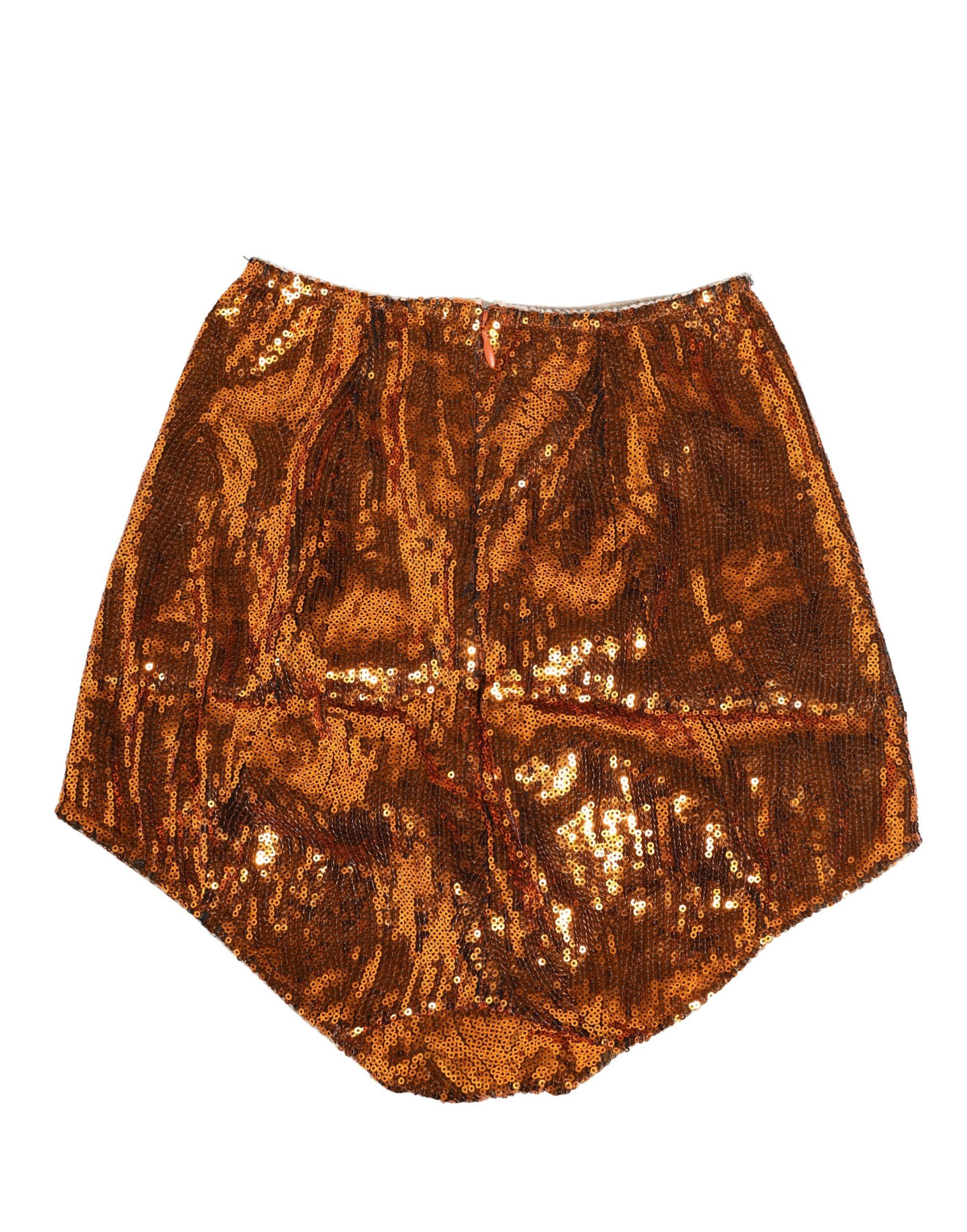 Dolce & Gabbana Orange Sequin High Waist Girdle Underwear