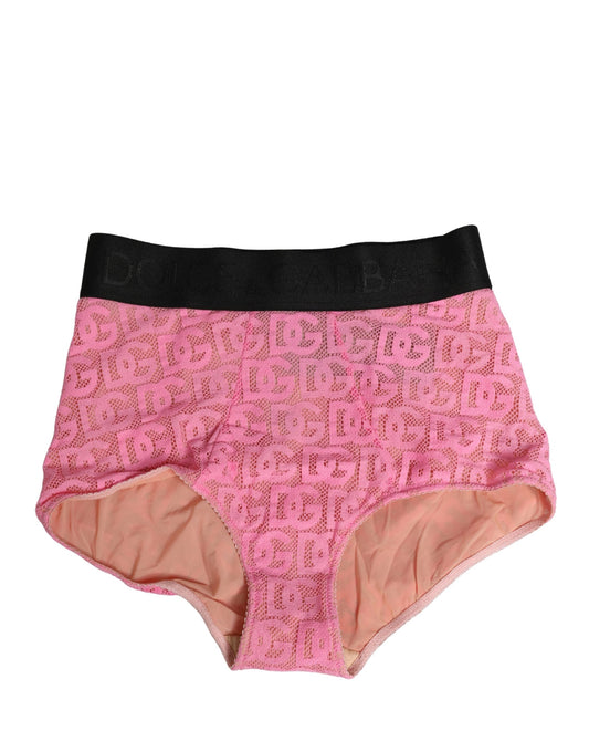 Dolce & Gabbana Pink High Waist DG Logo Girdle Underwear