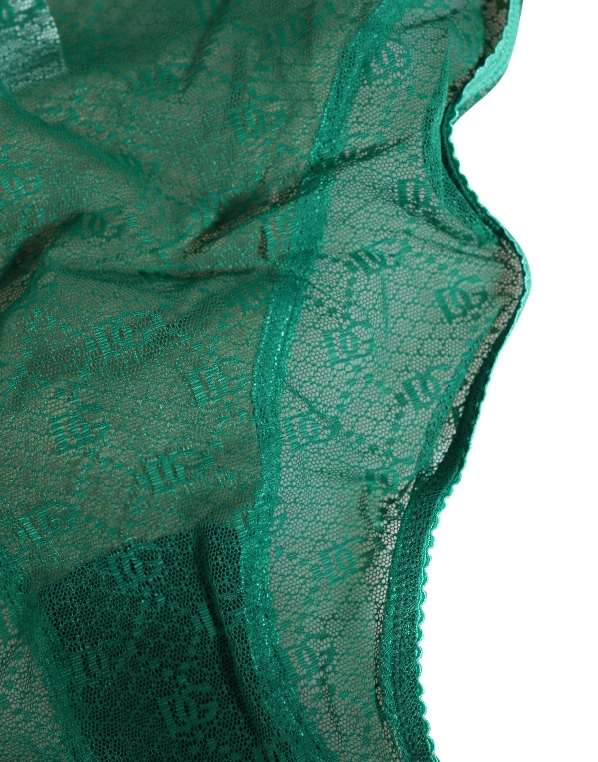 Dolce & Gabbana Green Lace Nylon DG Lingerie Panty Brief