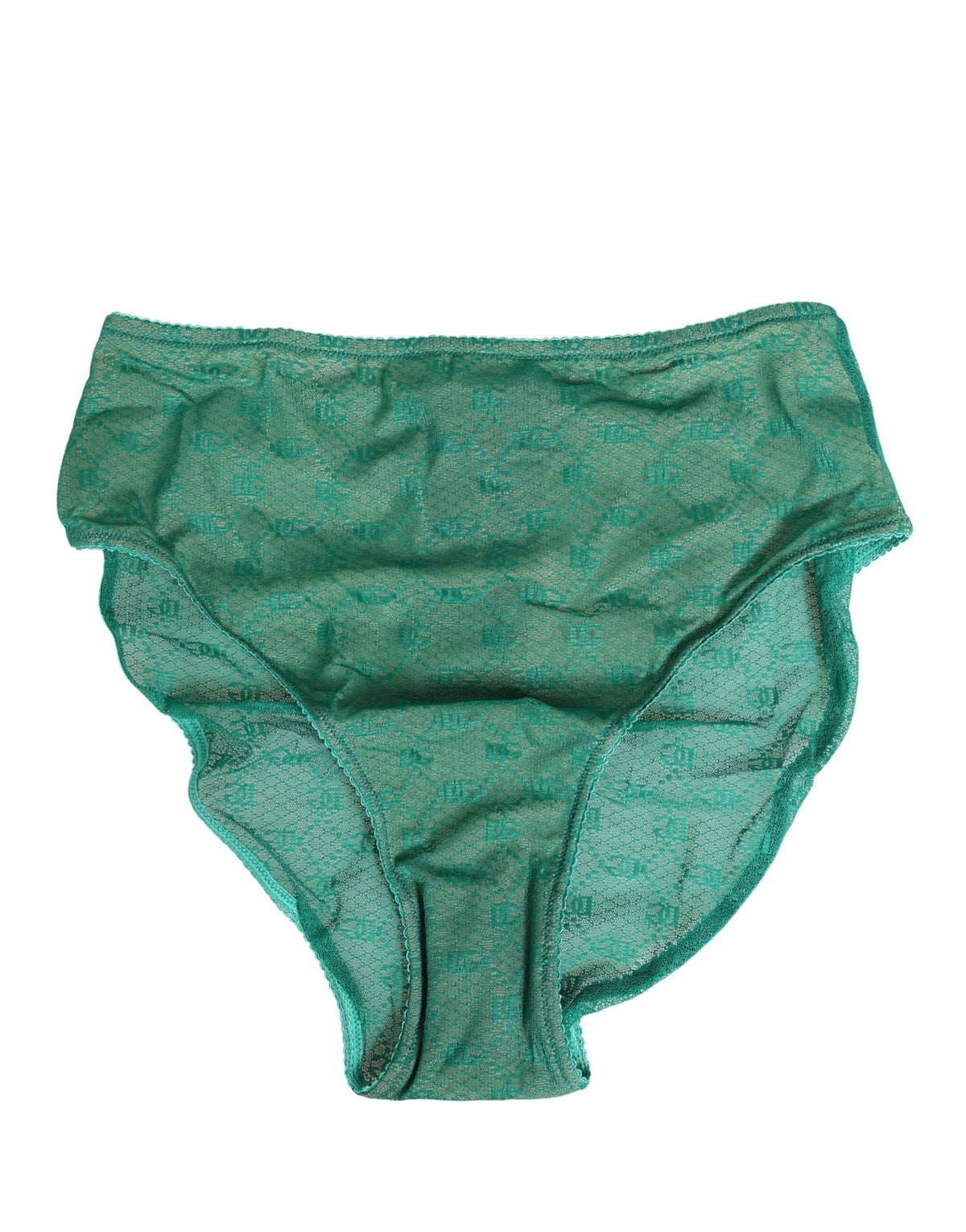 Dolce & Gabbana Green Lace Nylon DG Lingerie Panty Brief