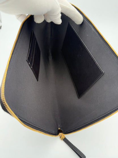 Versace VERSACE LA MEDUSA Signature Leather Clutch