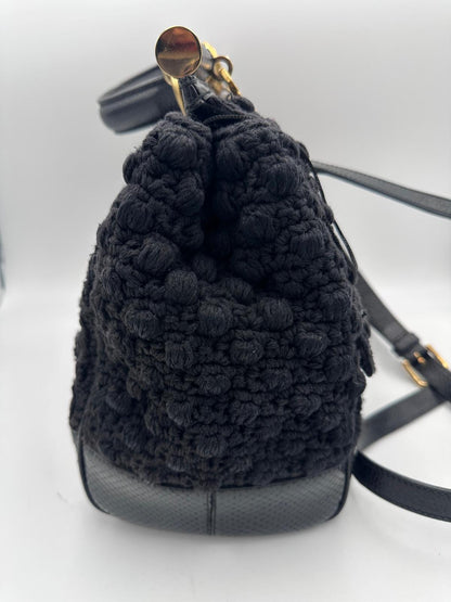 Dolce & Gabbana DOLCE & GABBANA Sicily Python and Macramé Handbag