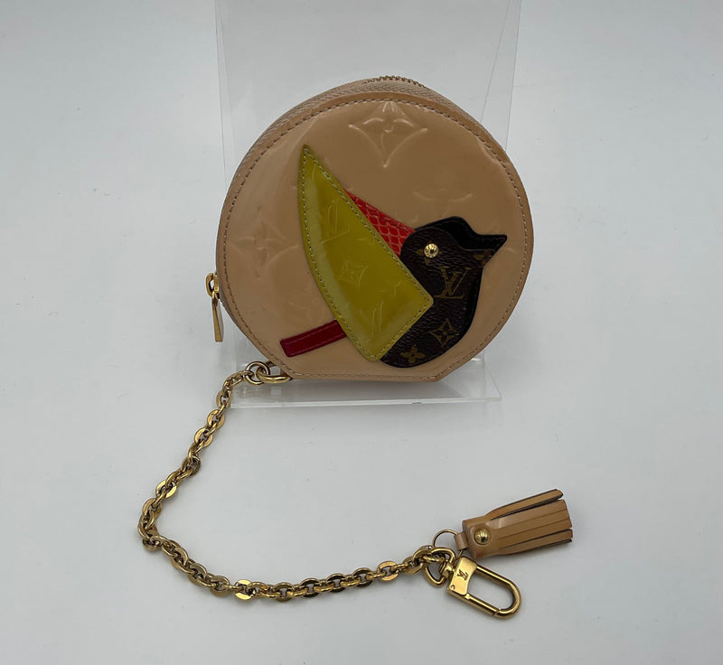 Louis Vuitton Micro Boite Chapeau Patent Patchwork LV Bird Coin Purse