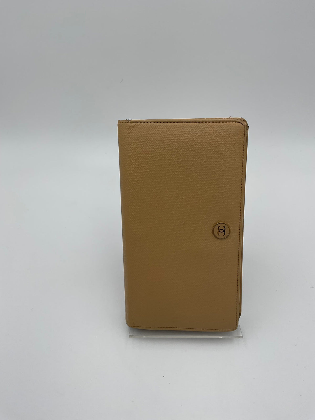 Chanel CHANEL CC Powder Wallet en Cuir Rose Poudré