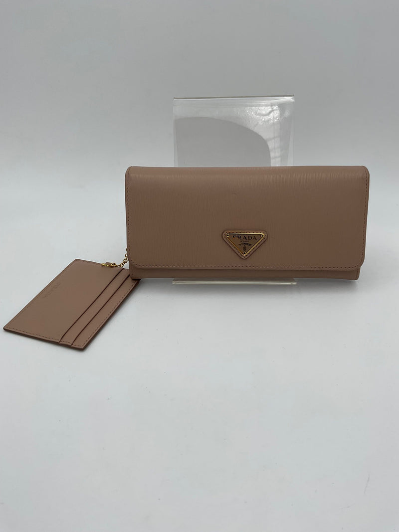 Prada PRADA Powder Saffiano with Card Holder Wallet