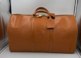 Louis Vuitton KEEPALL 50 Brown EPI Leather Handbag