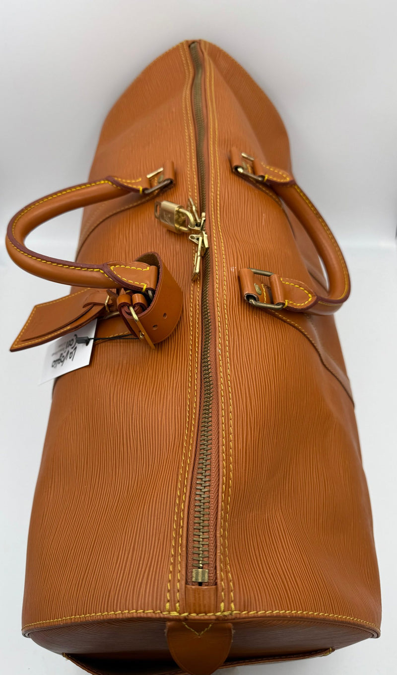 Louis Vuitton KEEPALL 50 en cuir EPI marron - Sac à main