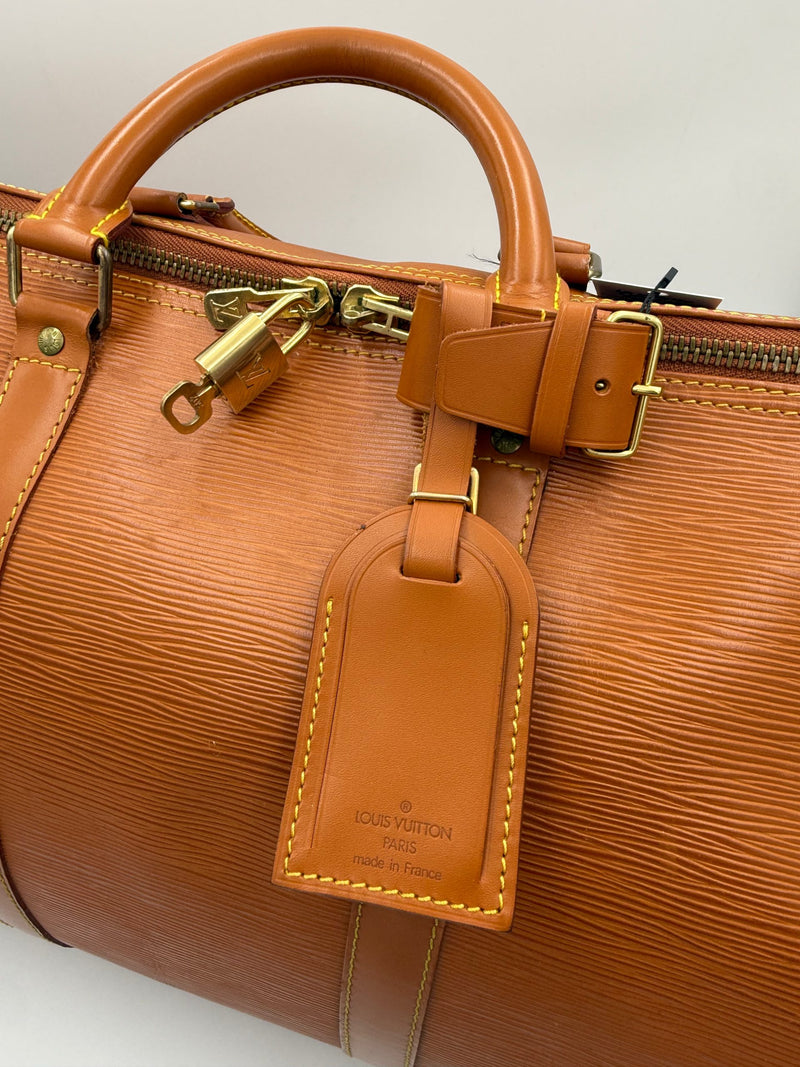 Louis Vuitton KEEPALL 50 en cuir EPI marron - Sac à main
