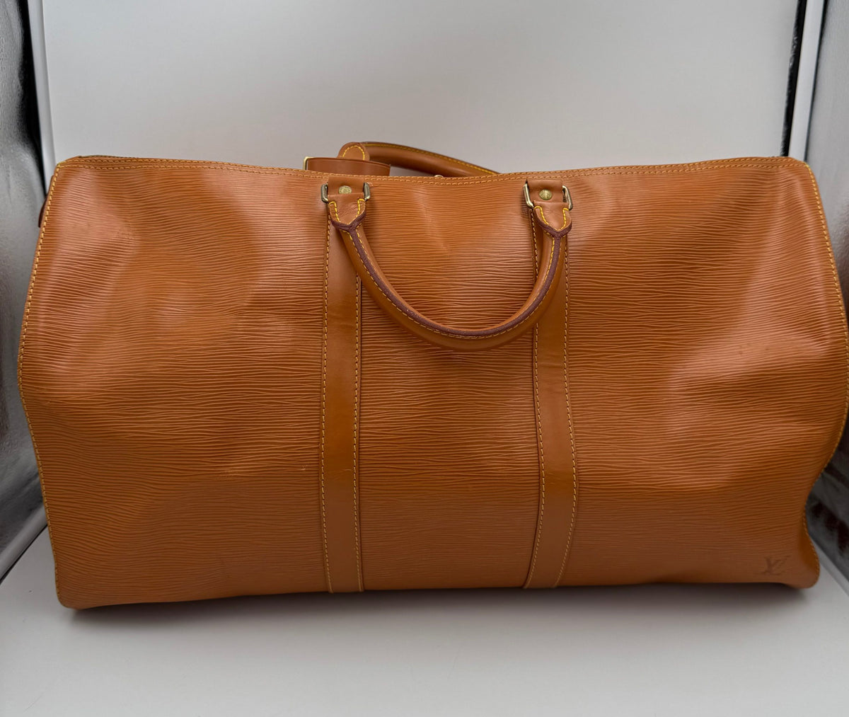 Louis Vuitton KEEPALL 50 Brown EPI Leather Handbag