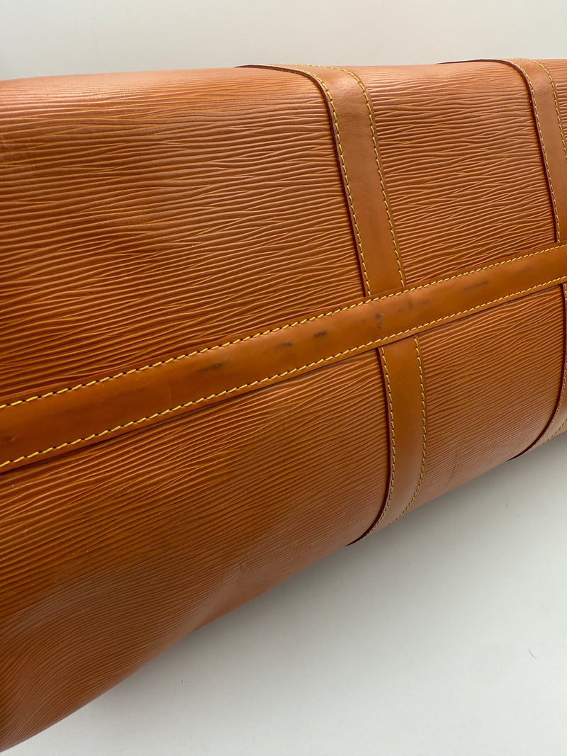 Louis Vuitton KEEPALL 50 en cuir EPI marron - Sac à main