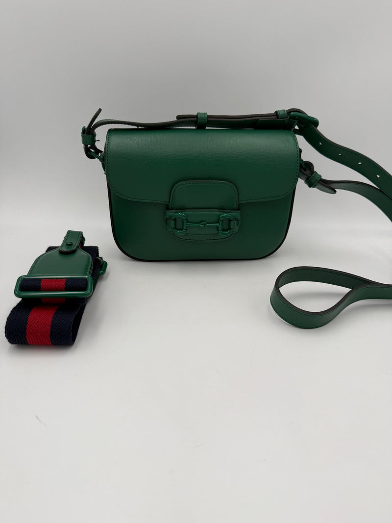 Gucci Horsebit 1955 Émeraude Handbag