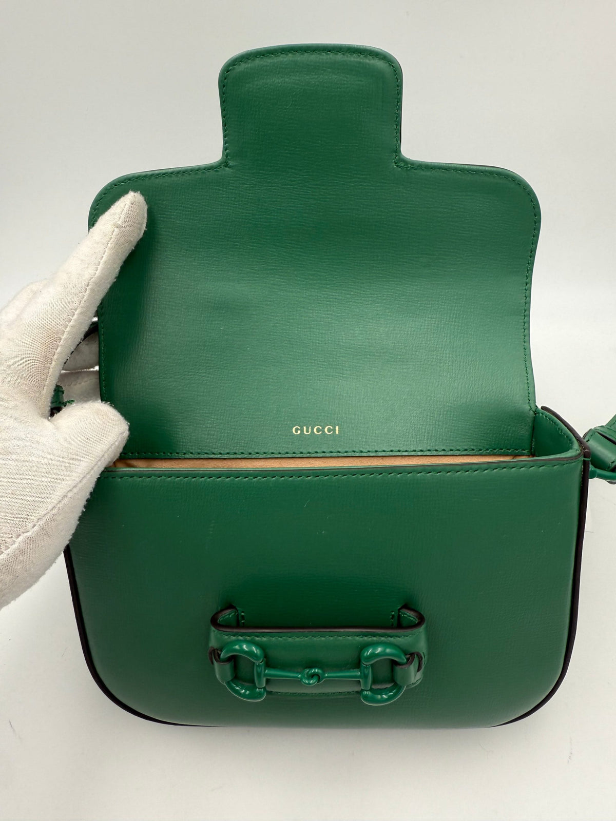 Gucci Horsebit 1955 Émeraude Handbag