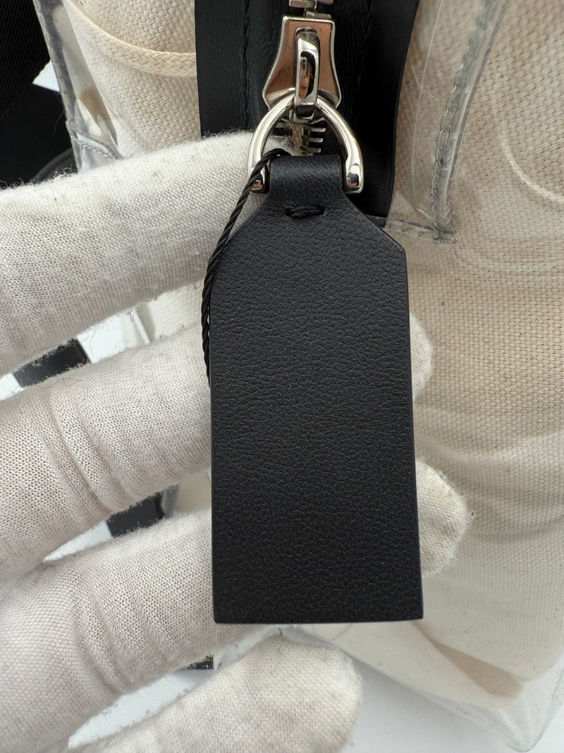 Valentino Garavani Leather and Transparent Plastic Backpack