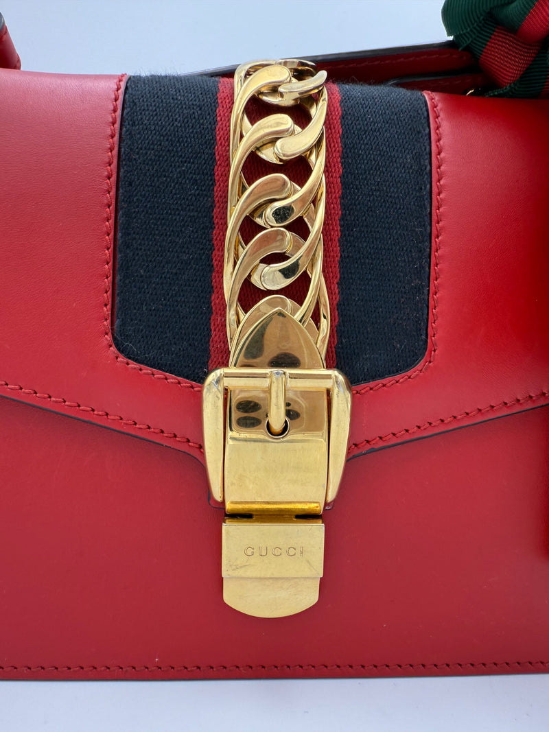 Gucci Sylvie Red Handbag - Timeless Elegance
