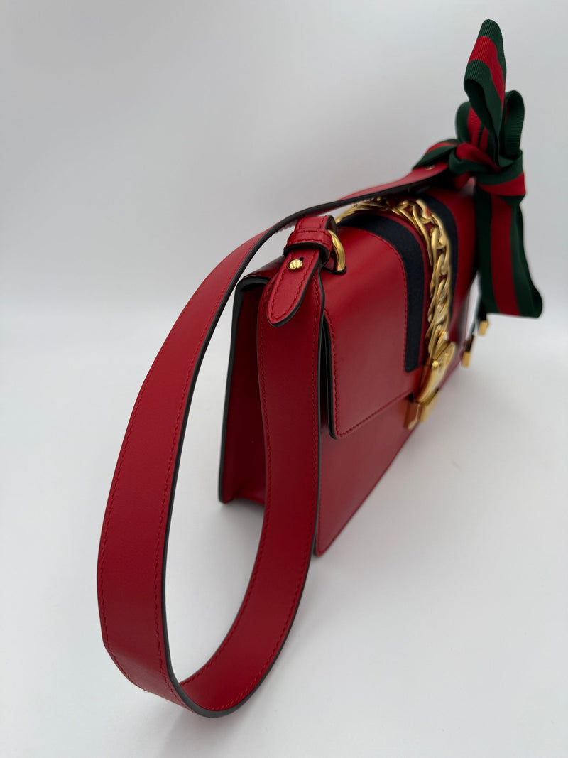 Gucci Sylvie Red Handbag - Timeless Elegance
