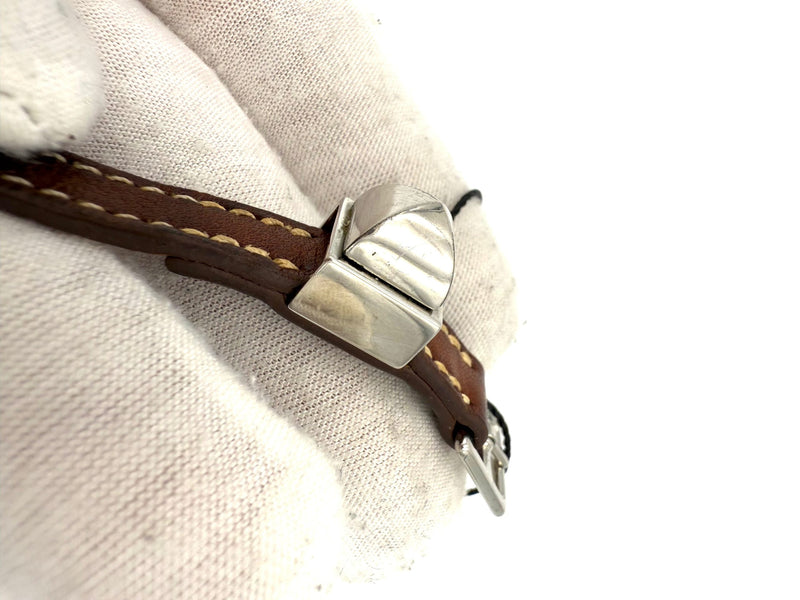 Bracelet Hermès HERMÈS MEDOR en cuir et clous en argent