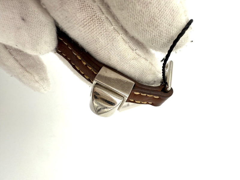 Bracelet Hermès HERMÈS MEDOR en cuir et clous en argent