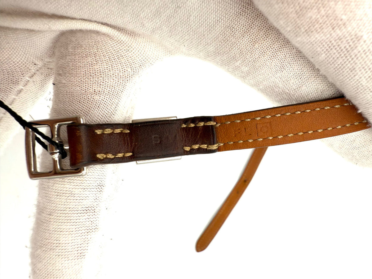 Bracelet Hermès HERMÈS MEDOR en cuir et clous en argent