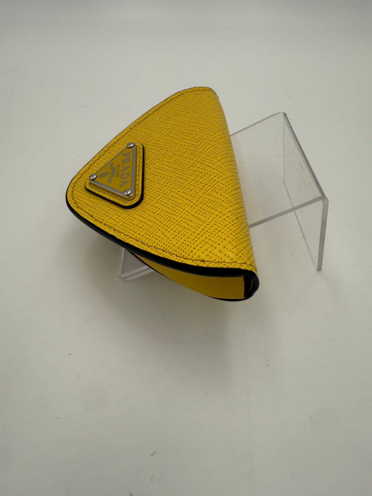 Prada PRADA Saffiano Yellow Coin Purse - Unique Luxury Accessory