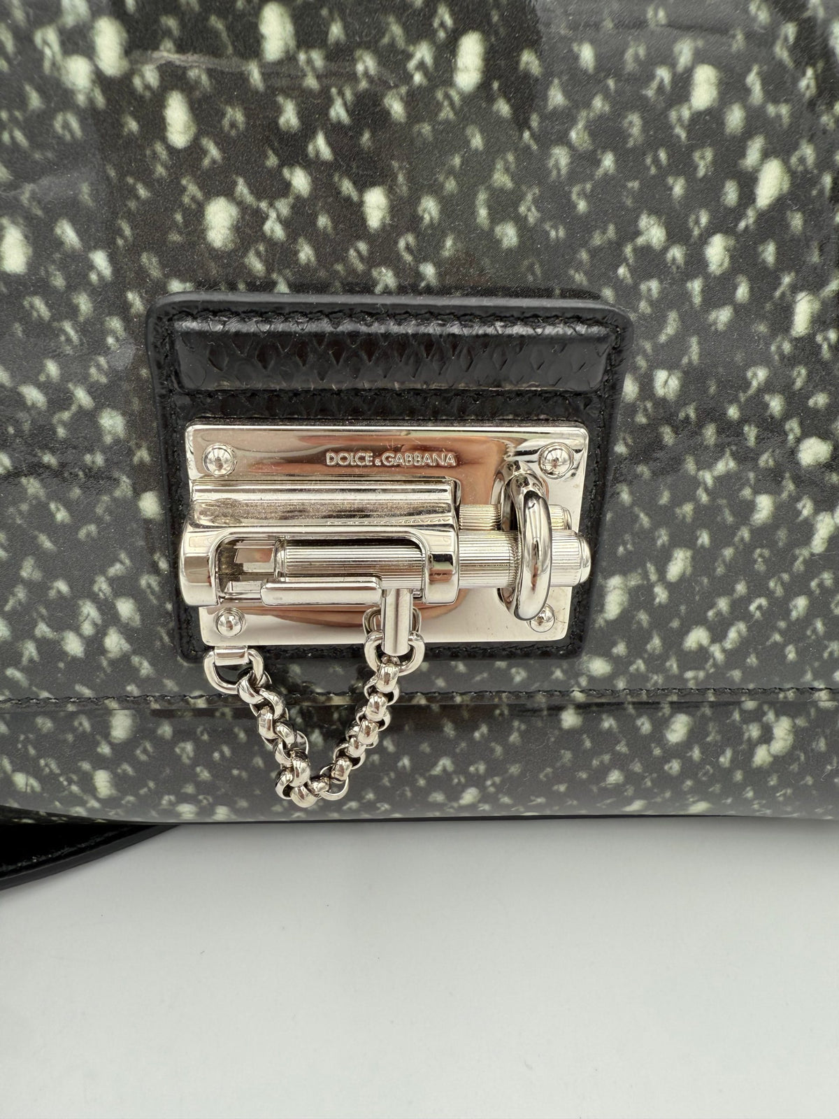 Dolce & Gabbana Monica Python and Patent Handbag