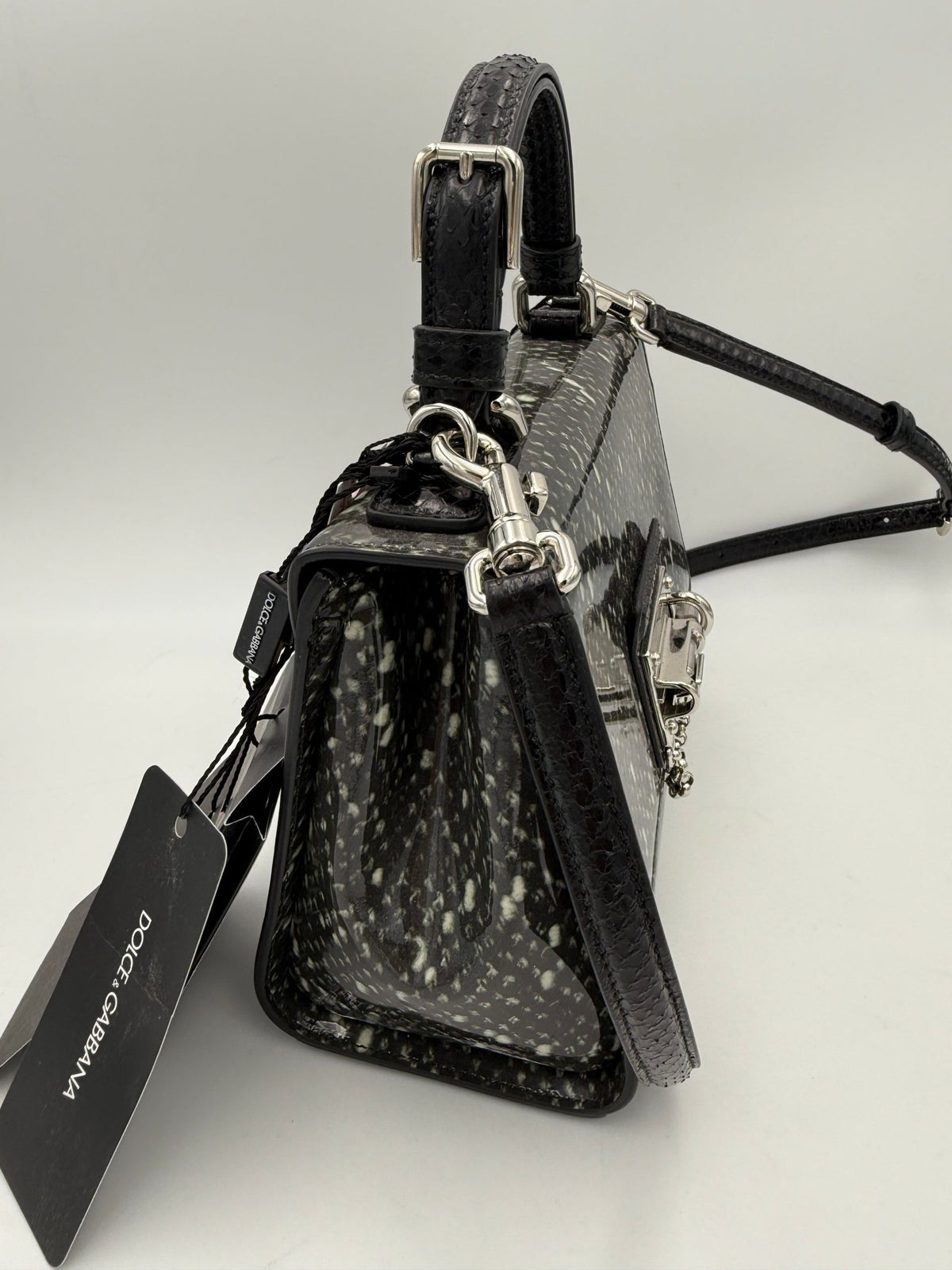 Dolce & Gabbana Monica Python and Patent Handbag