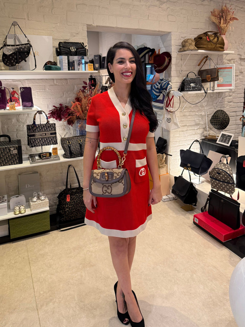 Gucci Bamboo 1947 GG Canvas Handbag - Timeless Luxury