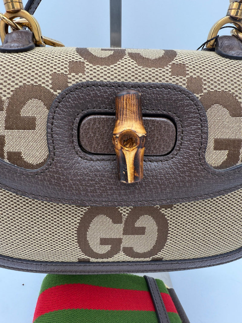 Gucci Bamboo 1947 GG Canvas Handbag - Timeless Luxury