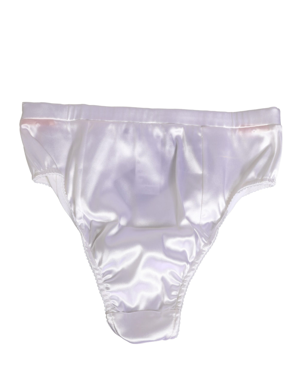 Dolce & Gabbana White Silk Satin Lingerie Panty Brief Underwear