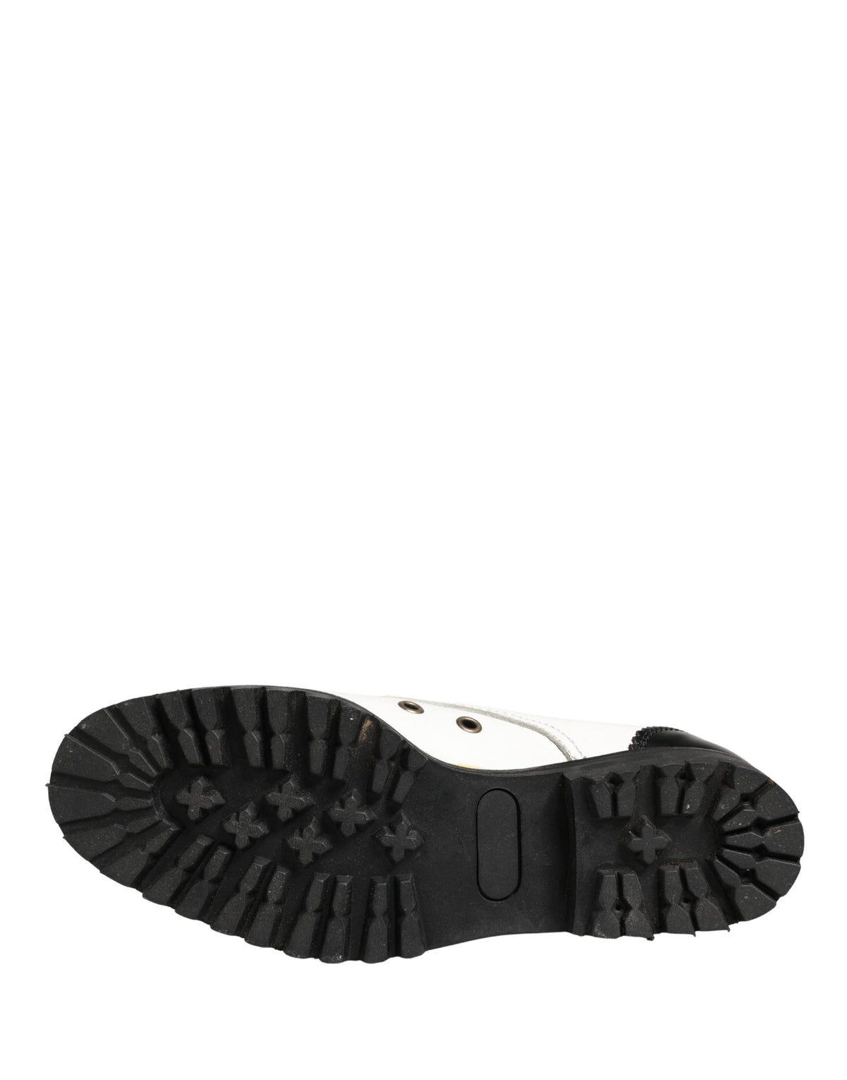 Cesare Paciotti Black and White Leather Derby Shoes