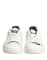Dolce & Gabbana Portofino White Black Leather Sneakers